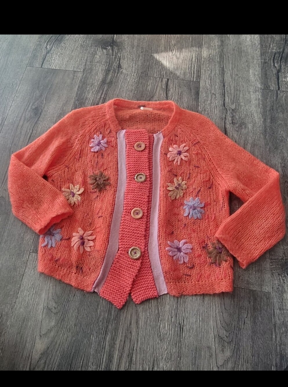Vintage Free People mohair-blend cardigan sweater